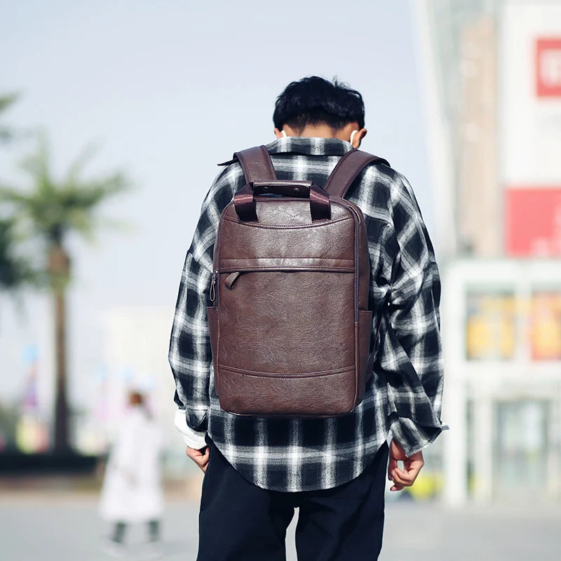 Mens Leather Backpack