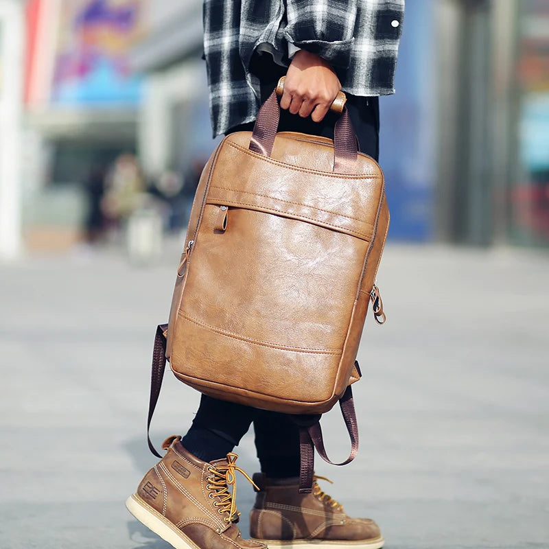 Mens Leather Backpack