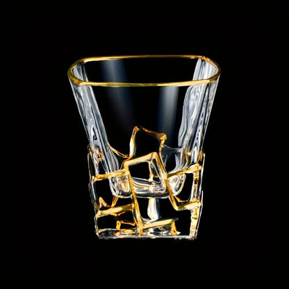 Golden Lined Whiskey Glasses