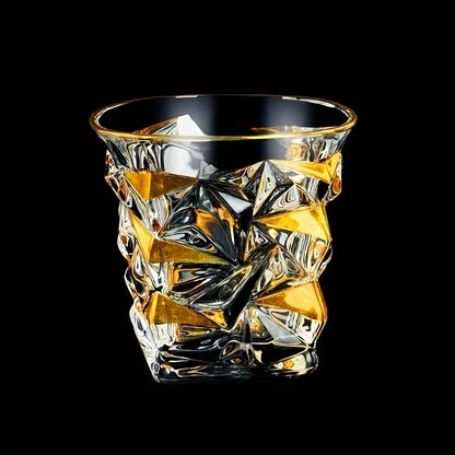 Golden Lined Whiskey Glasses